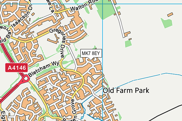 MK7 8EY map - OS VectorMap District (Ordnance Survey) MK7 8EY map - OS VectorMap District (Ordnance Survey)