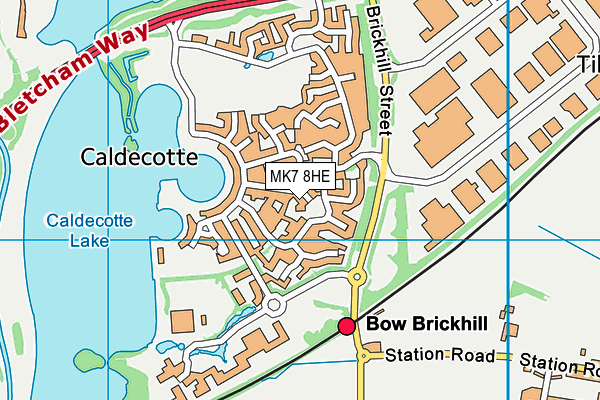 MK7 8HE map - OS VectorMap District (Ordnance Survey) MK7 8HE map - OS VectorMap District (Ordnance Survey)