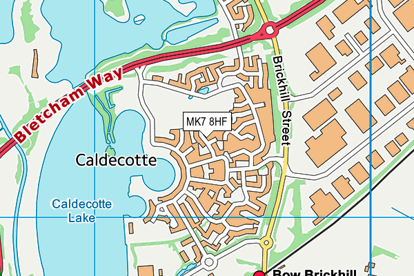 MK7 8HF map - OS VectorMap District (Ordnance Survey) MK7 8HF map - OS VectorMap District (Ordnance Survey)