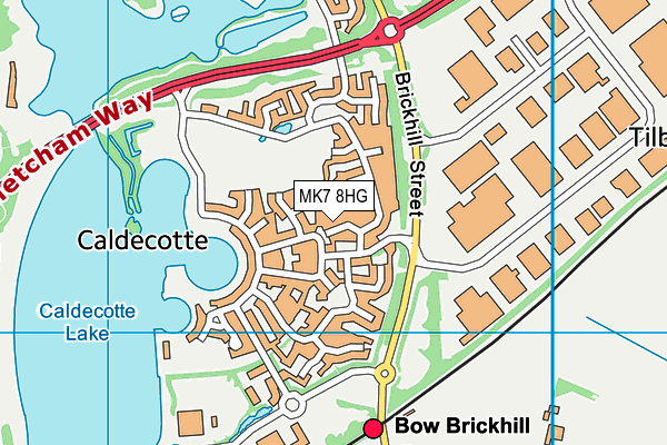 MK7 8HG map - OS VectorMap District (Ordnance Survey) MK7 8HG map - OS VectorMap District (Ordnance Survey)