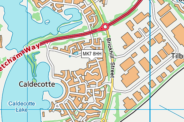 MK7 8HH map - OS VectorMap District (Ordnance Survey) MK7 8HH map - OS VectorMap District (Ordnance Survey)