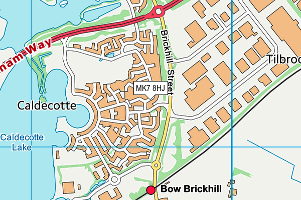 MK7 8HJ map - OS VectorMap District (Ordnance Survey) MK7 8HJ map - OS VectorMap District (Ordnance Survey)