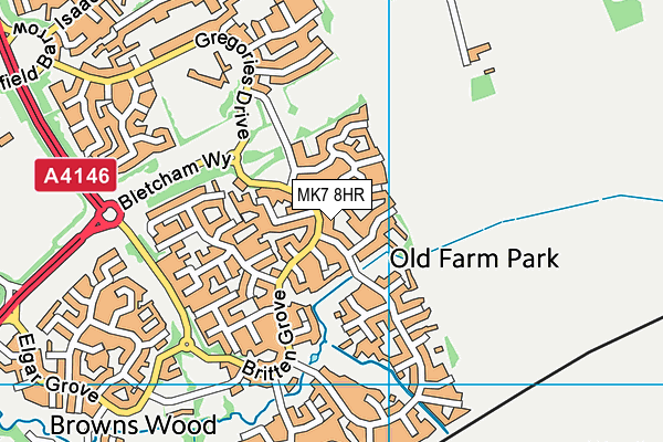 MK7 8HR map - OS VectorMap District (Ordnance Survey) MK7 8HR map - OS VectorMap District (Ordnance Survey)
