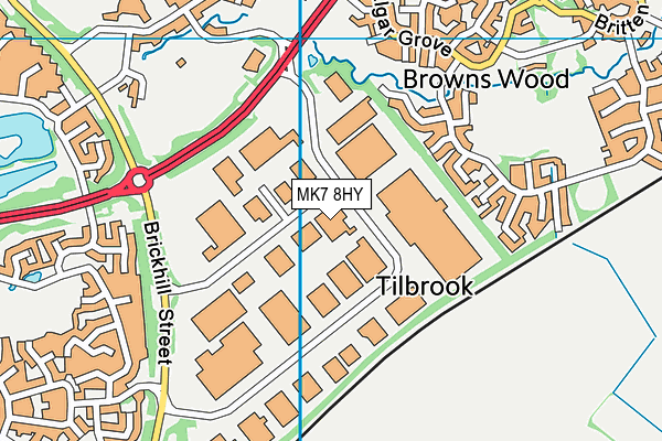 MK7 8HY map - OS VectorMap District (Ordnance Survey) MK7 8HY map - OS VectorMap District (Ordnance Survey)