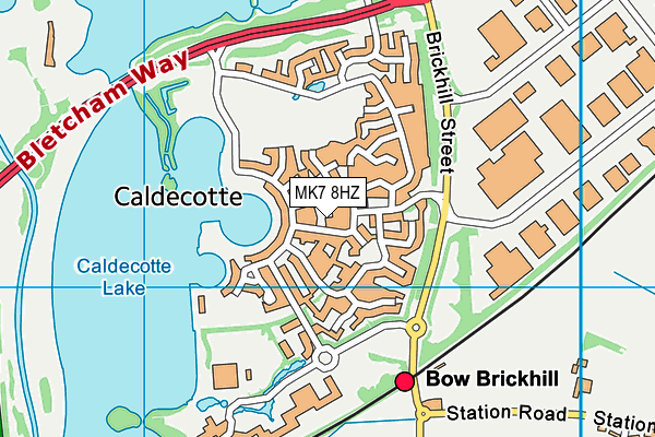 MK7 8HZ map - OS VectorMap District (Ordnance Survey) MK7 8HZ map - OS VectorMap District (Ordnance Survey)
