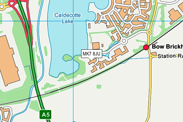 MK7 8JU map - OS VectorMap District (Ordnance Survey) MK7 8JU map - OS VectorMap District (Ordnance Survey)