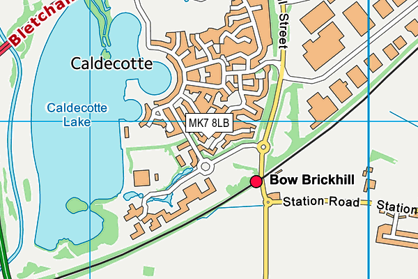 MK7 8LB map - OS VectorMap District (Ordnance Survey) MK7 8LB map - OS VectorMap District (Ordnance Survey)