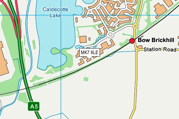 MK7 8LE map - OS VectorMap District (Ordnance Survey) MK7 8LE map - OS VectorMap District (Ordnance Survey)