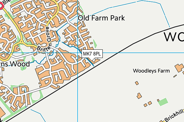 MK7 8PL map - OS VectorMap District (Ordnance Survey) MK7 8PL map - OS VectorMap District (Ordnance Survey)