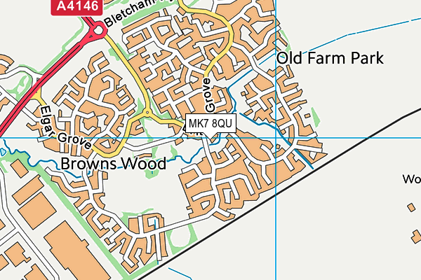 MK7 8QU map - OS VectorMap District (Ordnance Survey) MK7 8QU map - OS VectorMap District (Ordnance Survey)