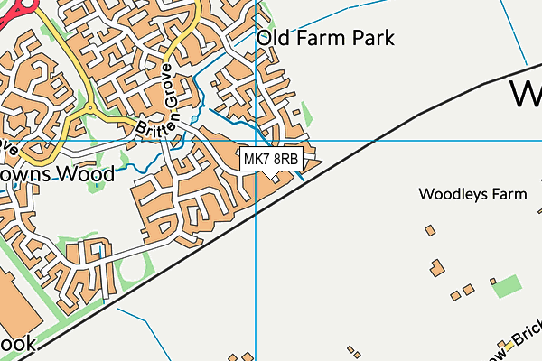 MK7 8RB map - OS VectorMap District (Ordnance Survey) MK7 8RB map - OS VectorMap District (Ordnance Survey)