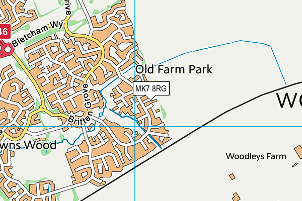 MK7 8RG map - OS VectorMap District (Ordnance Survey)