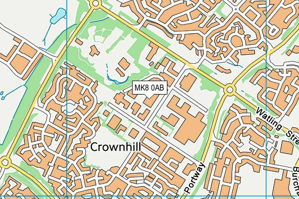 MK8 0AB map - OS VectorMap District (Ordnance Survey) MK8 0AB map - OS VectorMap District (Ordnance Survey)