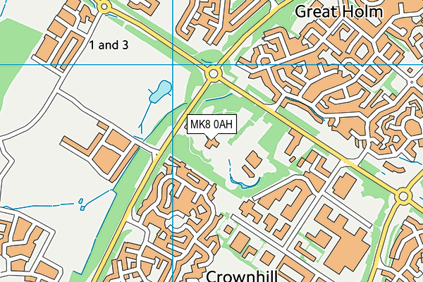 MK8 0AH map - OS VectorMap District (Ordnance Survey) MK8 0AH map - OS VectorMap District (Ordnance Survey)