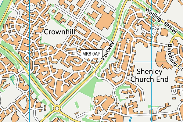 MK8 0AP map - OS VectorMap District (Ordnance Survey) MK8 0AP map - OS VectorMap District (Ordnance Survey)