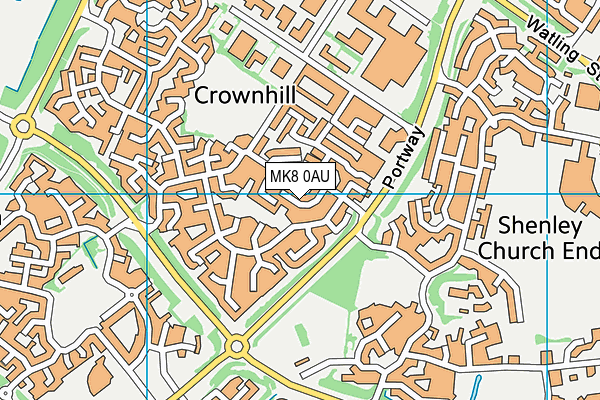 MK8 0AU map - OS VectorMap District (Ordnance Survey) MK8 0AU map - OS VectorMap District (Ordnance Survey)