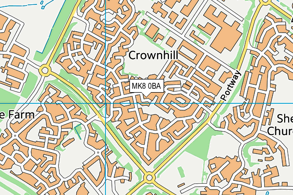 MK8 0BA map - OS VectorMap District (Ordnance Survey) MK8 0BA map - OS VectorMap District (Ordnance Survey)