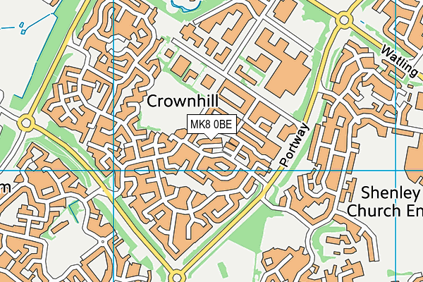 MK8 0BE map - OS VectorMap District (Ordnance Survey) MK8 0BE map - OS VectorMap District (Ordnance Survey)