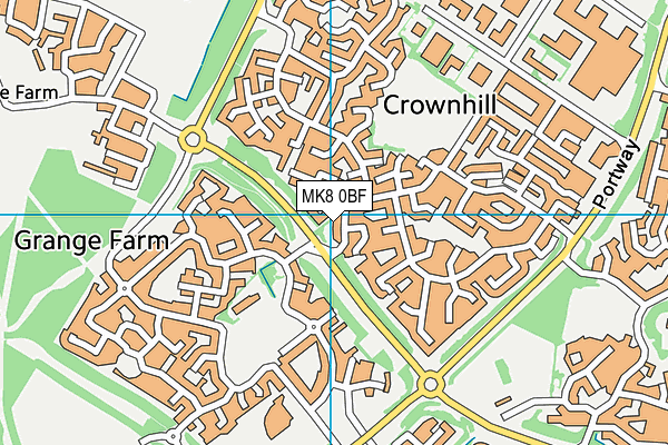 MK8 0BF map - OS VectorMap District (Ordnance Survey) MK8 0BF map - OS VectorMap District (Ordnance Survey)