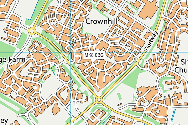 MK8 0BG map - OS VectorMap District (Ordnance Survey) MK8 0BG map - OS VectorMap District (Ordnance Survey)