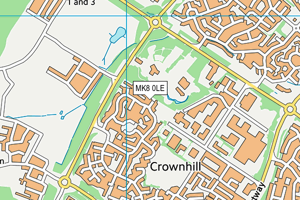 MK8 0LE map - OS VectorMap District (Ordnance Survey) MK8 0LE map - OS VectorMap District (Ordnance Survey)