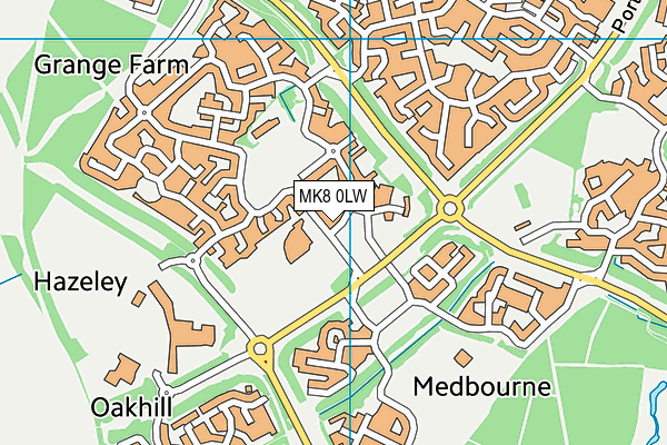 MK8 0LW map - OS VectorMap District (Ordnance Survey) MK8 0LW map - OS VectorMap District (Ordnance Survey)