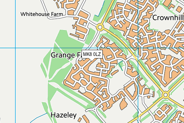 MK8 0LZ map - OS VectorMap District (Ordnance Survey) MK8 0LZ map - OS VectorMap District (Ordnance Survey)
