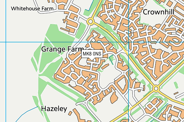 MK8 0NS map - OS VectorMap District (Ordnance Survey)