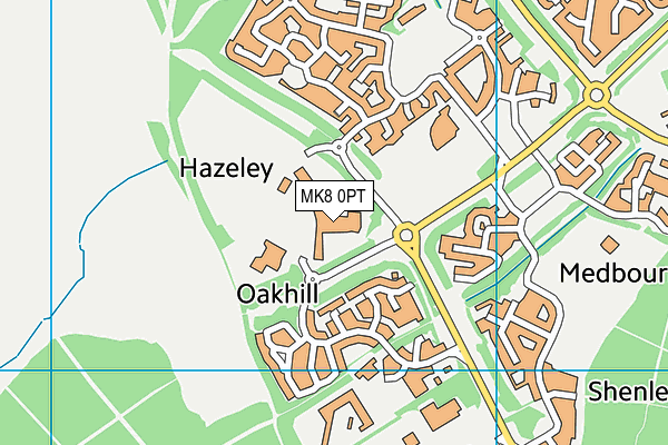 MK8 0PT map - OS VectorMap District (Ordnance Survey) MK8 0PT map - OS VectorMap District (Ordnance Survey)