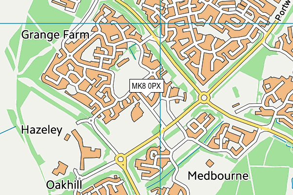 MK8 0PX map - OS VectorMap District (Ordnance Survey) MK8 0PX map - OS VectorMap District (Ordnance Survey)