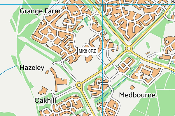 MK8 0PZ map - OS VectorMap District (Ordnance Survey) MK8 0PZ map - OS VectorMap District (Ordnance Survey)