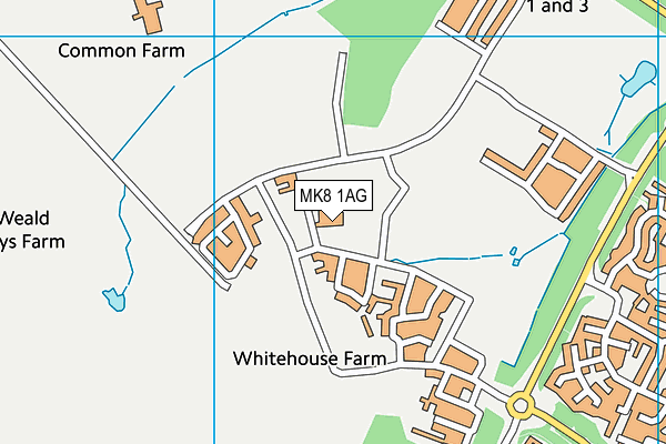 MK8 1AG map - OS VectorMap District (Ordnance Survey) MK8 1AG map - OS VectorMap District (Ordnance Survey)
