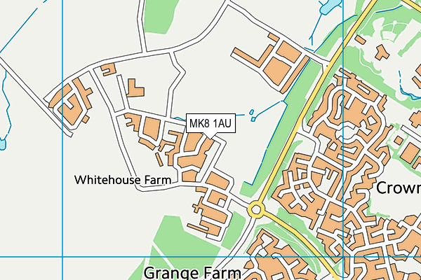 MK8 1AU map - OS VectorMap District (Ordnance Survey) MK8 1AU map - OS VectorMap District (Ordnance Survey)