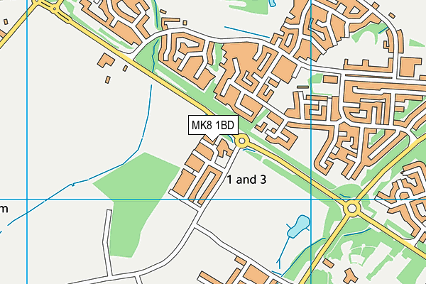 MK8 1BD map - OS VectorMap District (Ordnance Survey) MK8 1BD map - OS VectorMap District (Ordnance Survey)