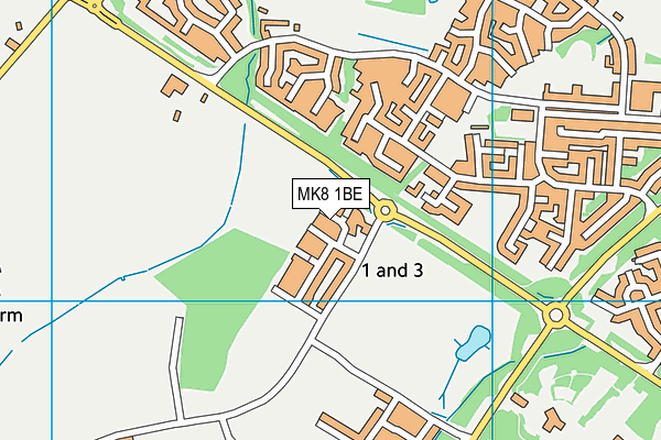 MK8 1BE map - OS VectorMap District (Ordnance Survey) MK8 1BE map - OS VectorMap District (Ordnance Survey)