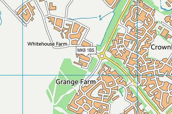 MK8 1BS map - OS VectorMap District (Ordnance Survey) MK8 1BS map - OS VectorMap District (Ordnance Survey)