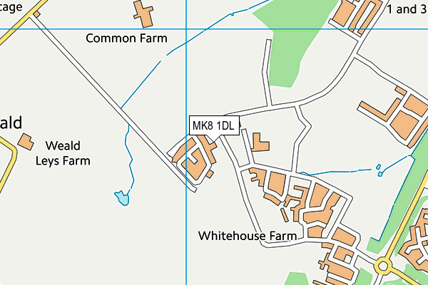 MK8 1DL map - OS VectorMap District (Ordnance Survey) MK8 1DL map - OS VectorMap District (Ordnance Survey)