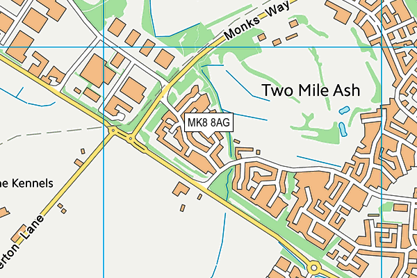 MK8 8AG map - OS VectorMap District (Ordnance Survey) MK8 8AG map - OS VectorMap District (Ordnance Survey)
