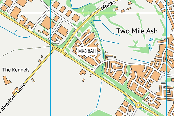 MK8 8AH map - OS VectorMap District (Ordnance Survey) MK8 8AH map - OS VectorMap District (Ordnance Survey)