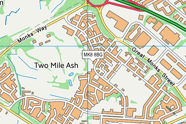 MK8 8BG map - OS VectorMap District (Ordnance Survey) MK8 8BG map - OS VectorMap District (Ordnance Survey)