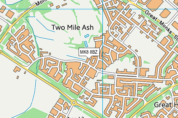 MK8 8BZ map - OS VectorMap District (Ordnance Survey) MK8 8BZ map - OS VectorMap District (Ordnance Survey)