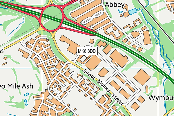 MK8 8DD map - OS VectorMap District (Ordnance Survey) MK8 8DD map - OS VectorMap District (Ordnance Survey)