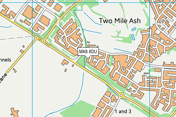 MK8 8DU map - OS VectorMap District (Ordnance Survey) MK8 8DU map - OS VectorMap District (Ordnance Survey)