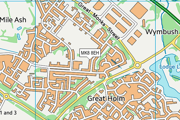 MK8 8EH map - OS VectorMap District (Ordnance Survey) MK8 8EH map - OS VectorMap District (Ordnance Survey)