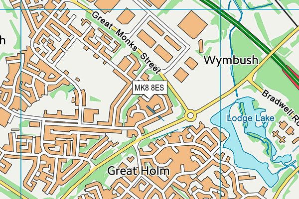 MK8 8ES map - OS VectorMap District (Ordnance Survey) MK8 8ES map - OS VectorMap District (Ordnance Survey)