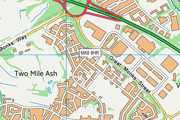 MK8 8HR map - OS VectorMap District (Ordnance Survey) MK8 8HR map - OS VectorMap District (Ordnance Survey)