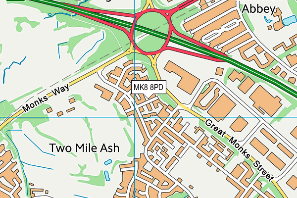 MK8 8PD map - OS VectorMap District (Ordnance Survey) MK8 8PD map - OS VectorMap District (Ordnance Survey)