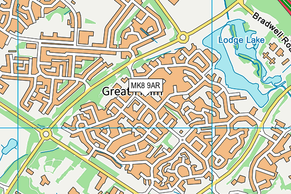 MK8 9AR map - OS VectorMap District (Ordnance Survey) MK8 9AR map - OS VectorMap District (Ordnance Survey)