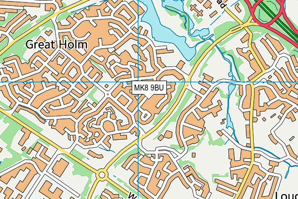MK8 9BU map - OS VectorMap District (Ordnance Survey) MK8 9BU map - OS VectorMap District (Ordnance Survey)