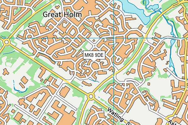 MK8 9DE map - OS VectorMap District (Ordnance Survey) MK8 9DE map - OS VectorMap District (Ordnance Survey)